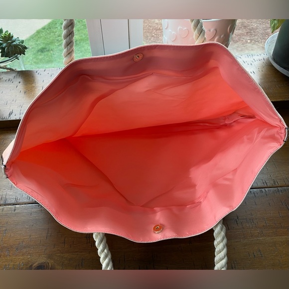 •NWT•Victoria’s Secret Ombré XL Tote Bag with Braided Rope Handles - Picture 7 of 13